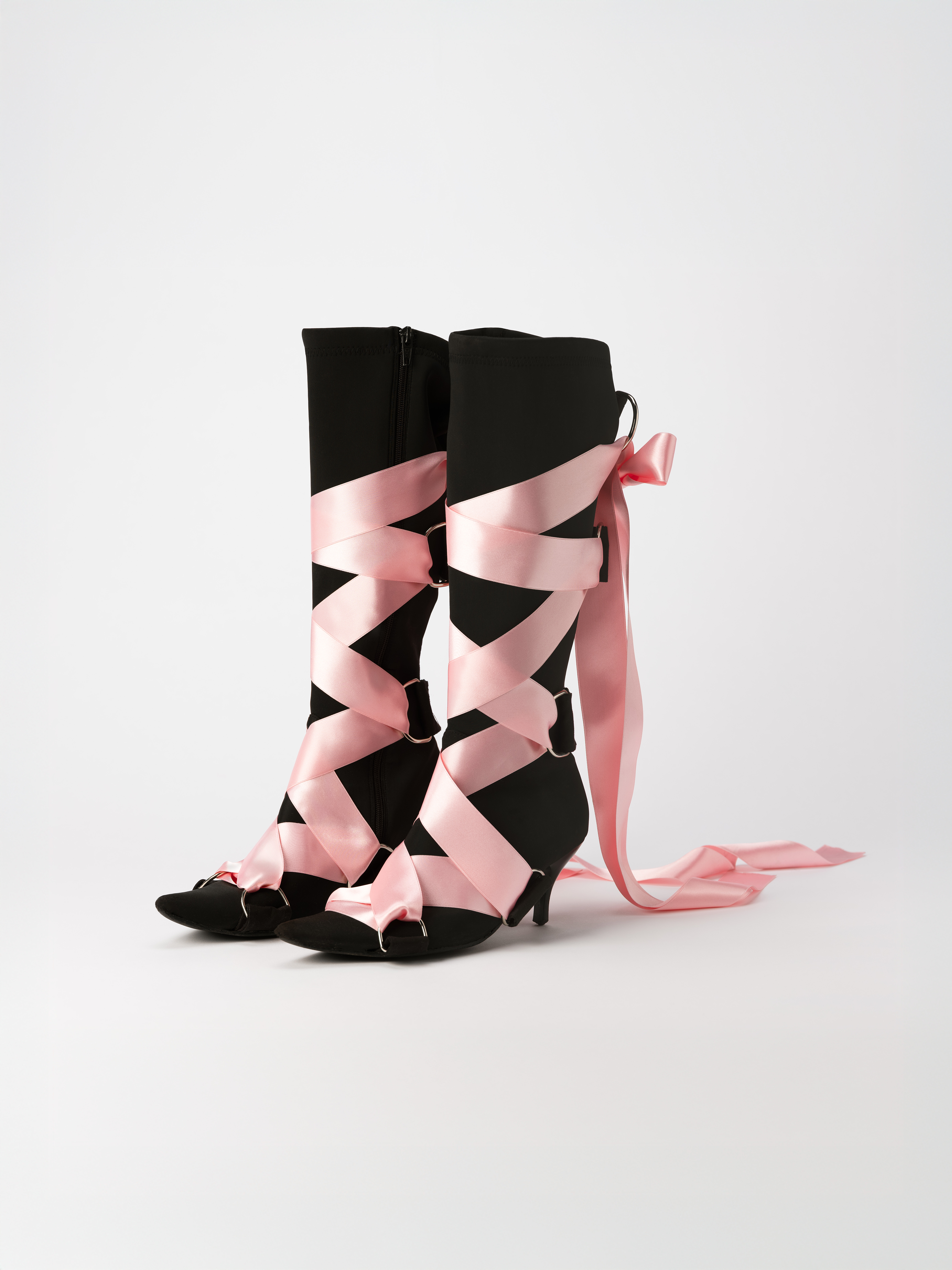 Ribbon Boots Pink